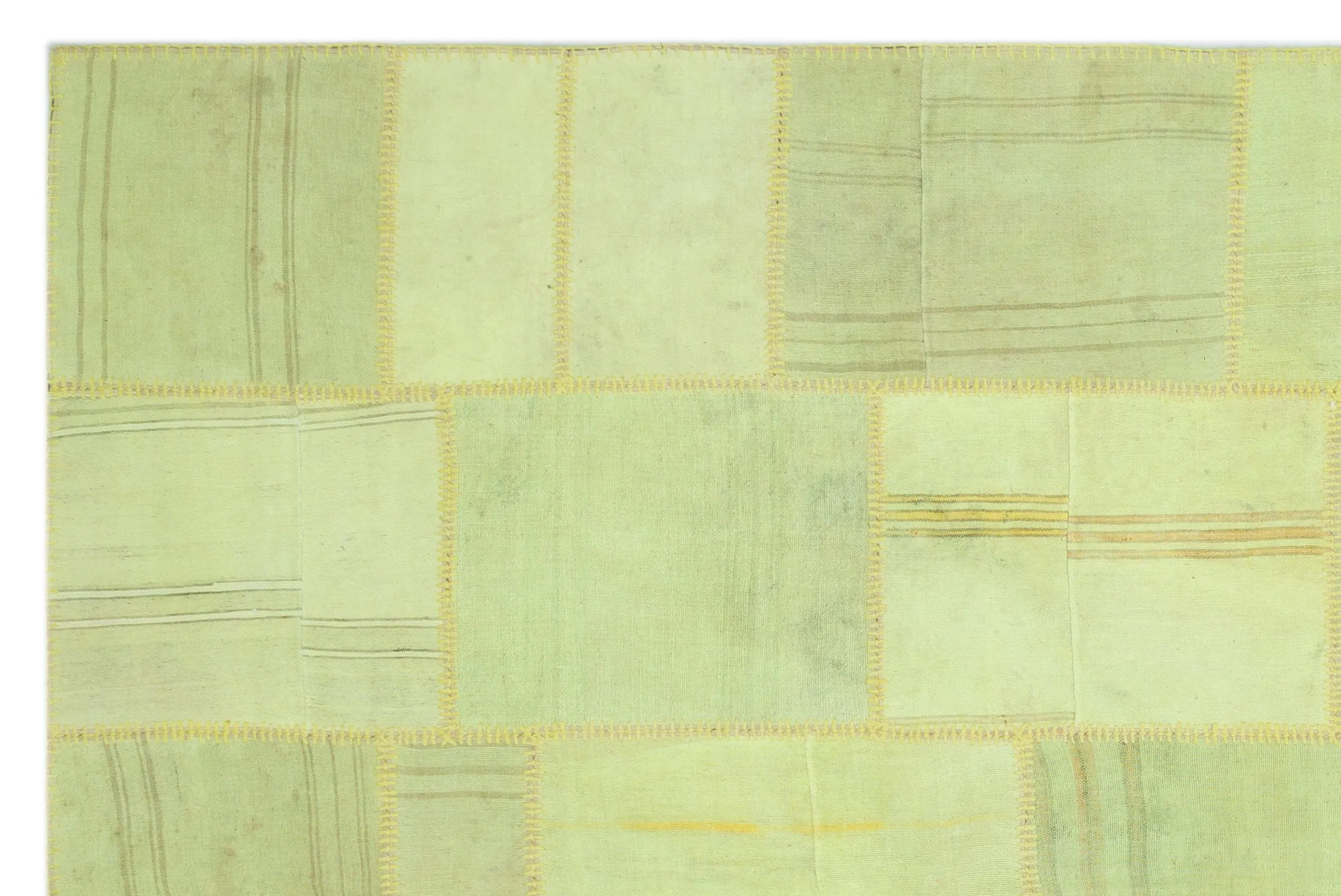 Mixed Over Dyed Kilim Patchwork Unique Rug 6'7'' x 9'11'' ft 200 x 303 cm