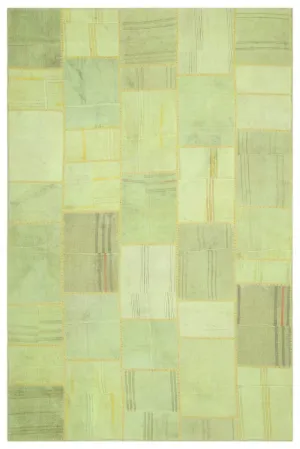 Mixed Over Dyed Kilim Patchwork Unique Rug 6'7'' x 9'11'' ft 200 x 303 cm