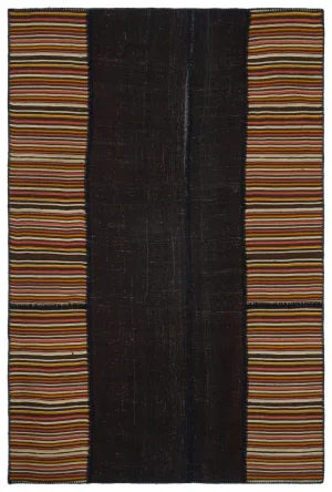 Mixed Over Dyed Kilim Patchwork Unique Rug 6'7'' x 9'11'' ft 201 x 302 cm