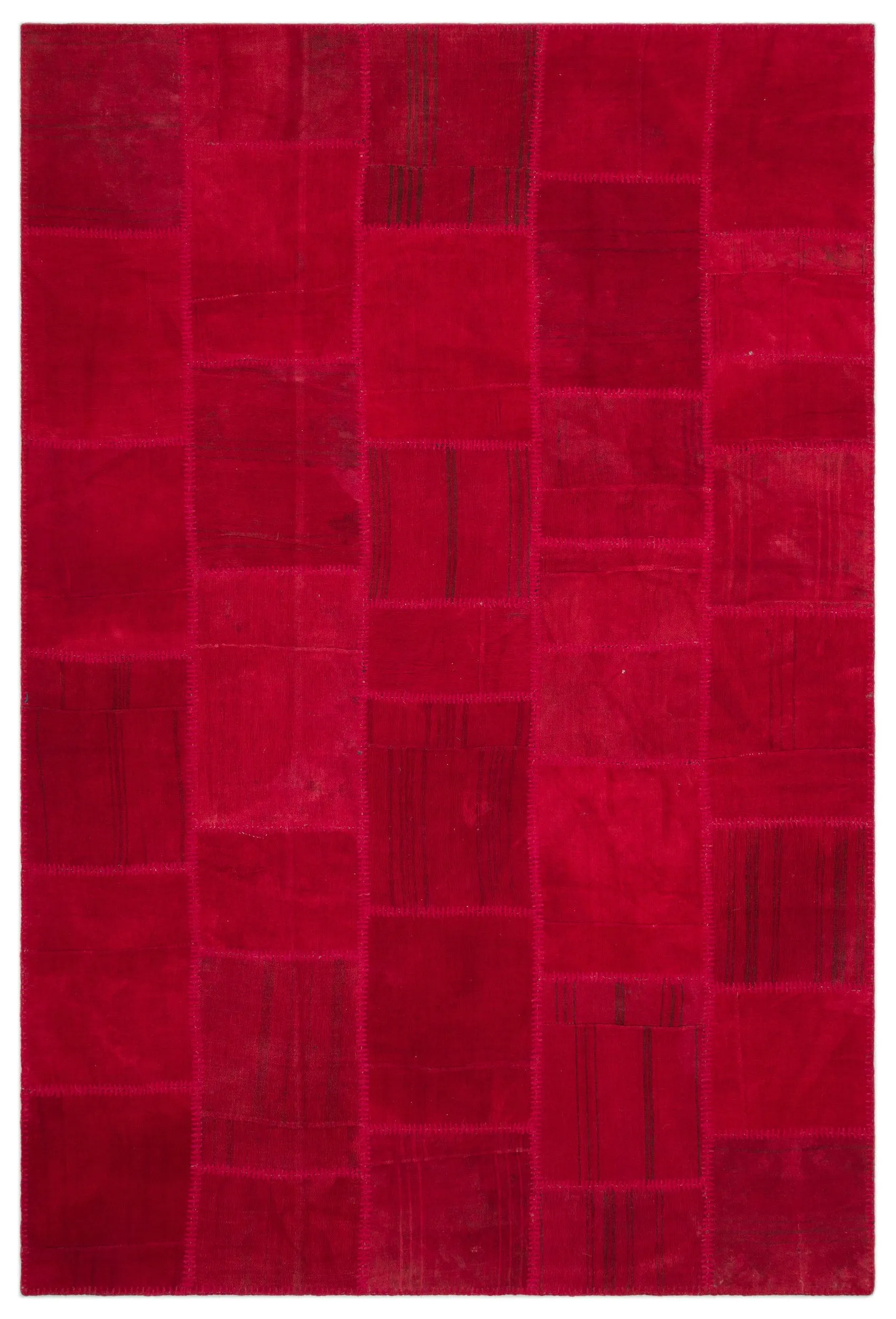 Mixed Over Dyed Kilim Patchwork Unique Rug 6'8'' x 9'9'' ft 202 x 296 cm