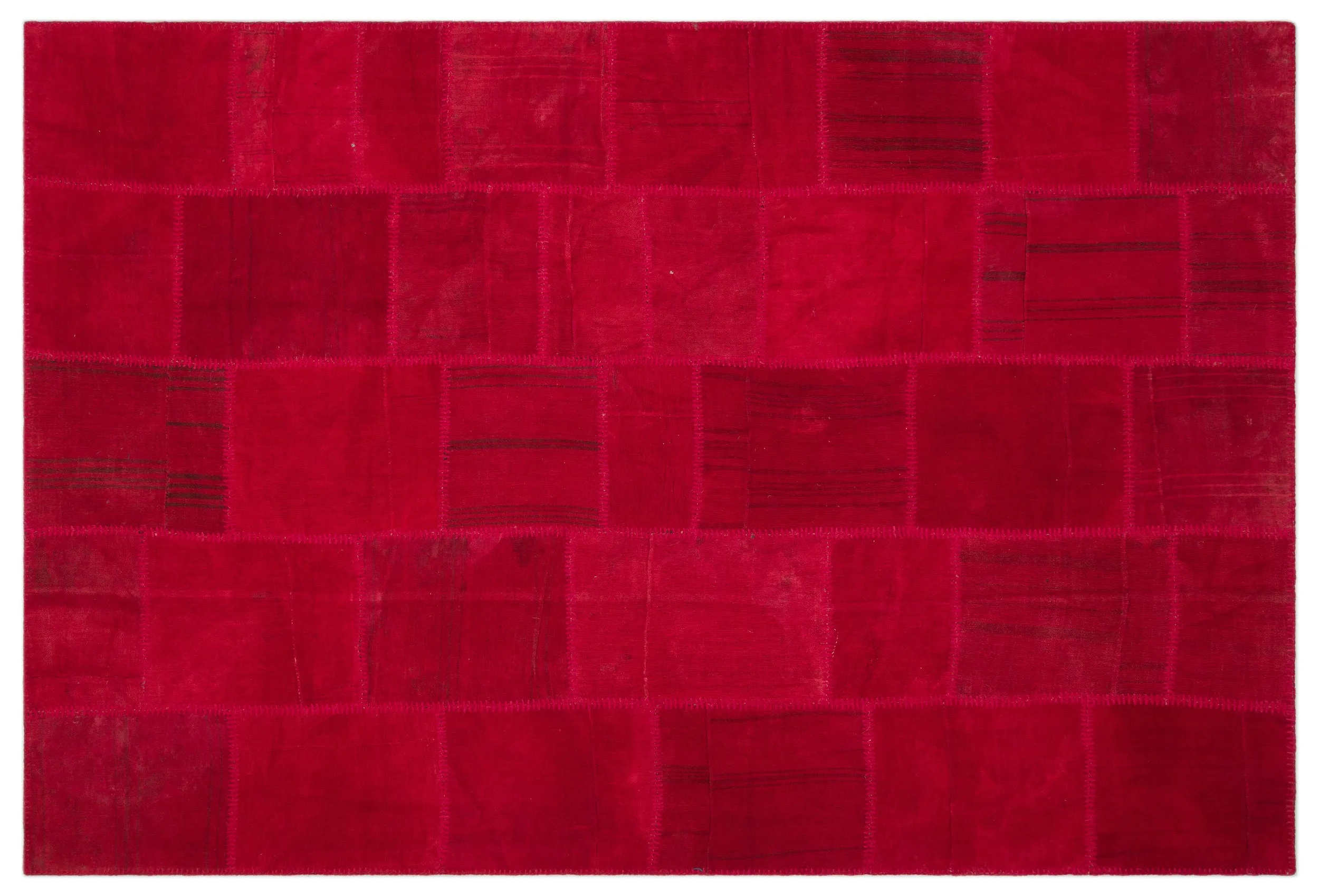 Mixed Over Dyed Kilim Patchwork Unique Rug 6'8'' x 9'9'' ft 202 x 296 cm