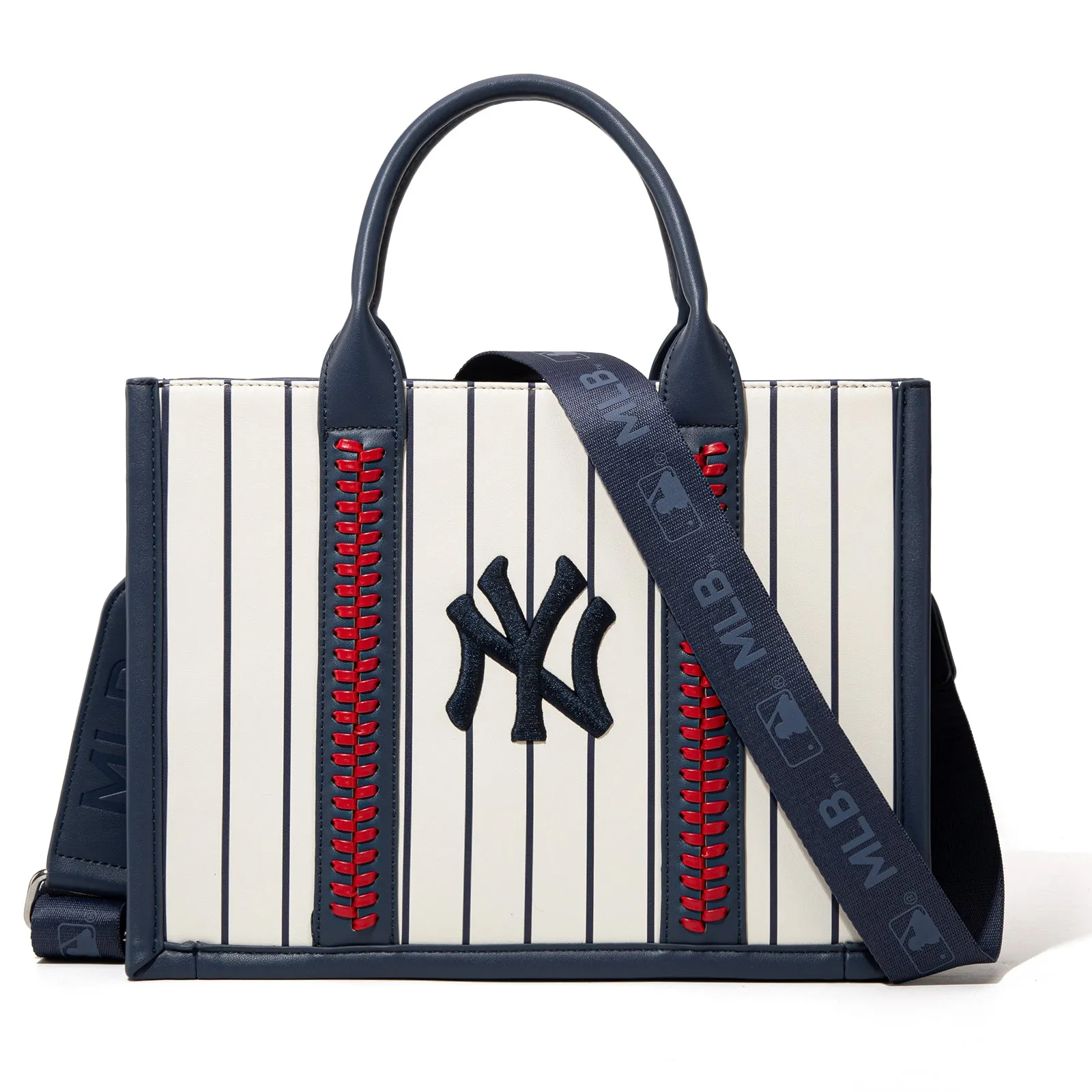 MLB-NY100-100   MLB New York Yankees Team Whipstitch Tote/Crossbody
