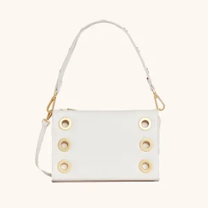 Montana Clutch | Calla Lily White/Brushed Gold | Sml