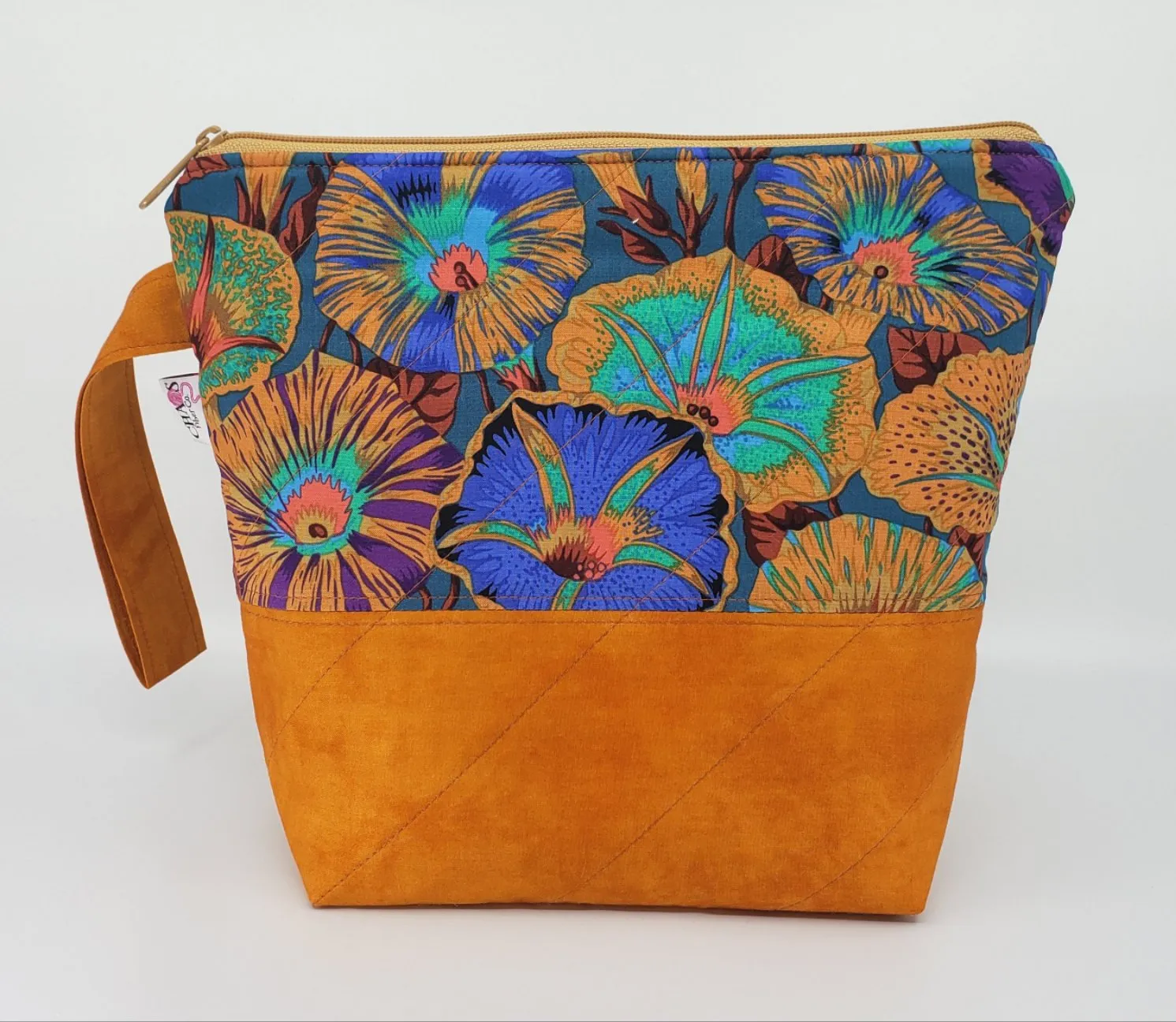 Morning Glory - Orange - Project Bag - Small