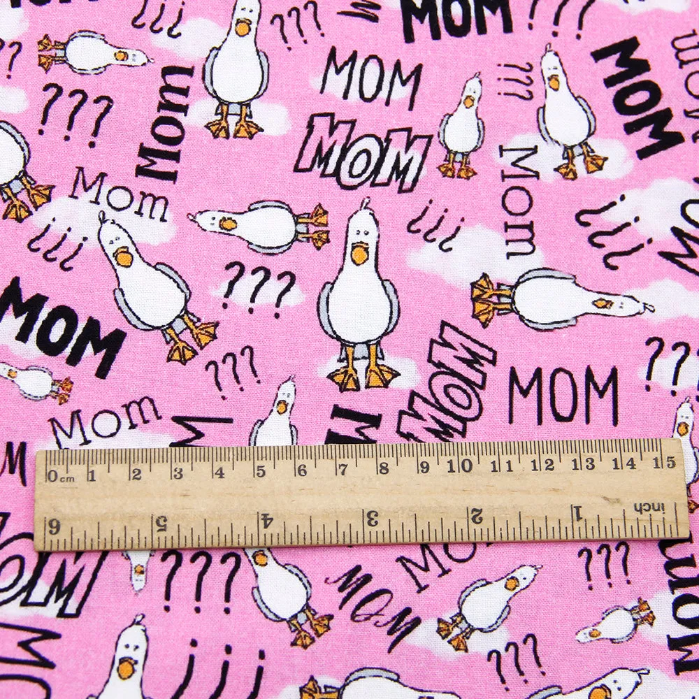 mother mom mommy letters alphabet printed fabric