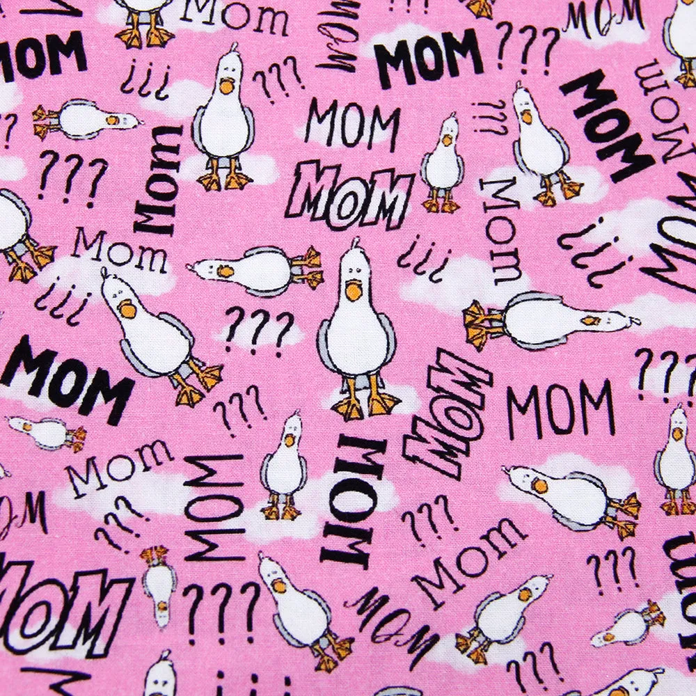 mother mom mommy letters alphabet printed fabric