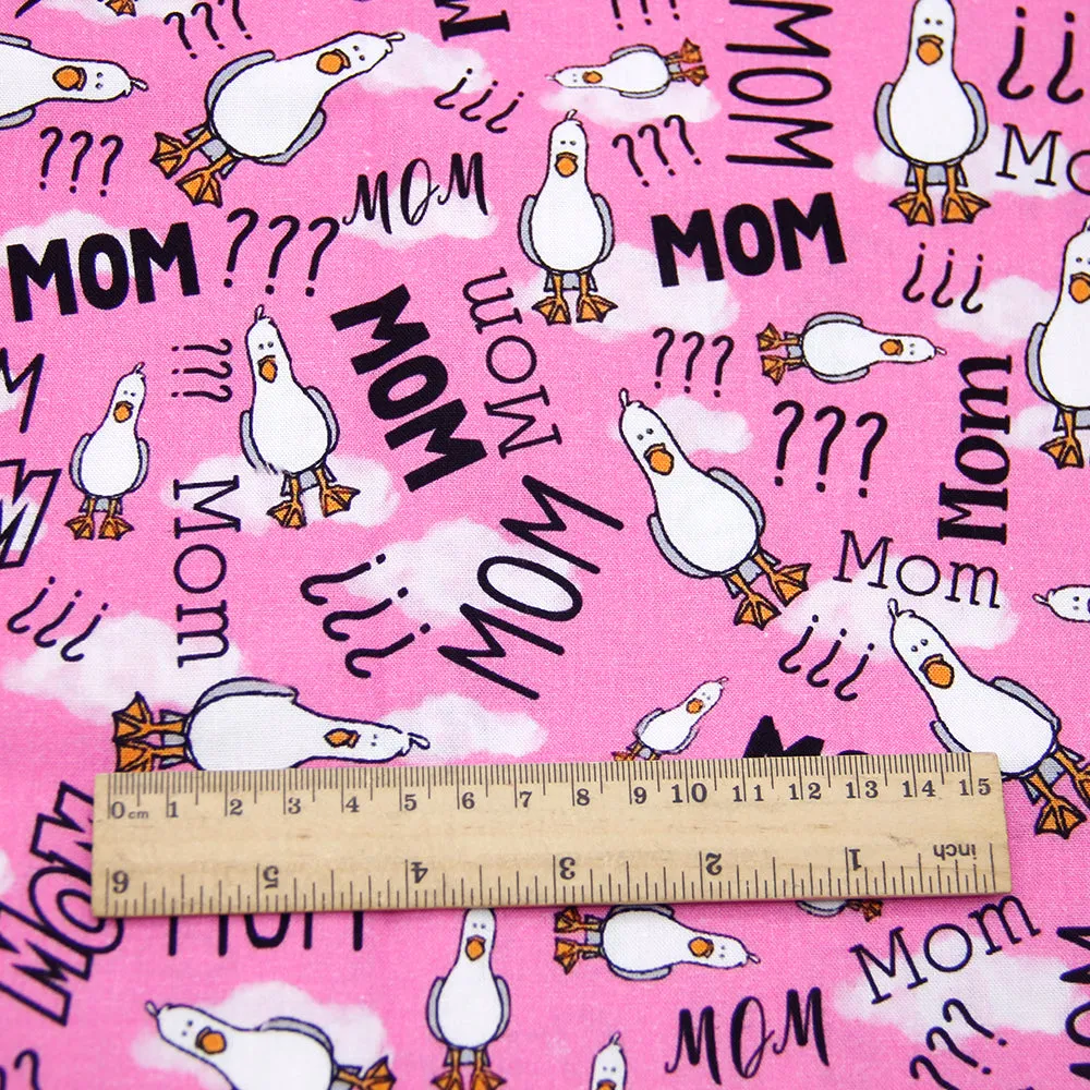 mother mom mommy letters alphabet printed fabric