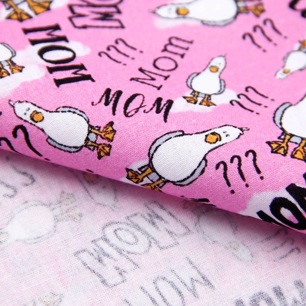 mother mom mommy letters alphabet printed fabric