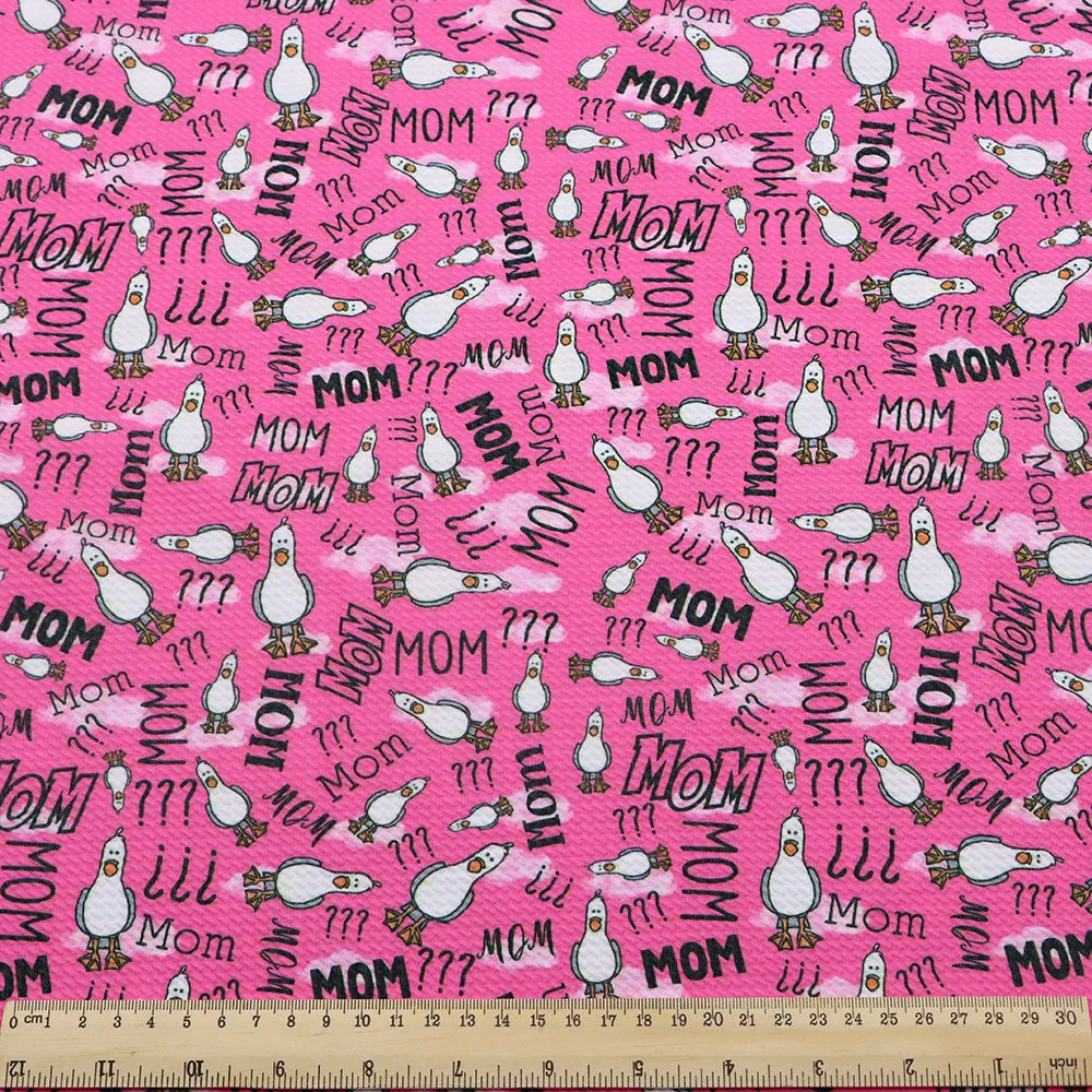 mother mom mommy letters alphabet printed fabric