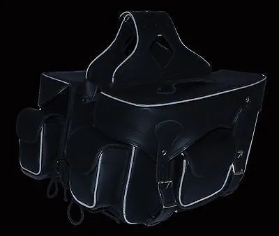 MOTORCYCLE 2PC WATERPROOF MEDIUM PVCTHROWOVER SADDLEBAG W/FRONT BONUS POCKET