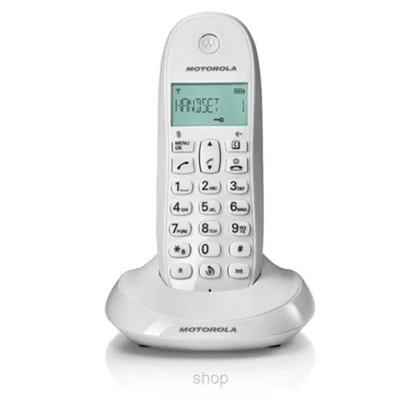Motorola C1001 Cordeless Dect Phone - White