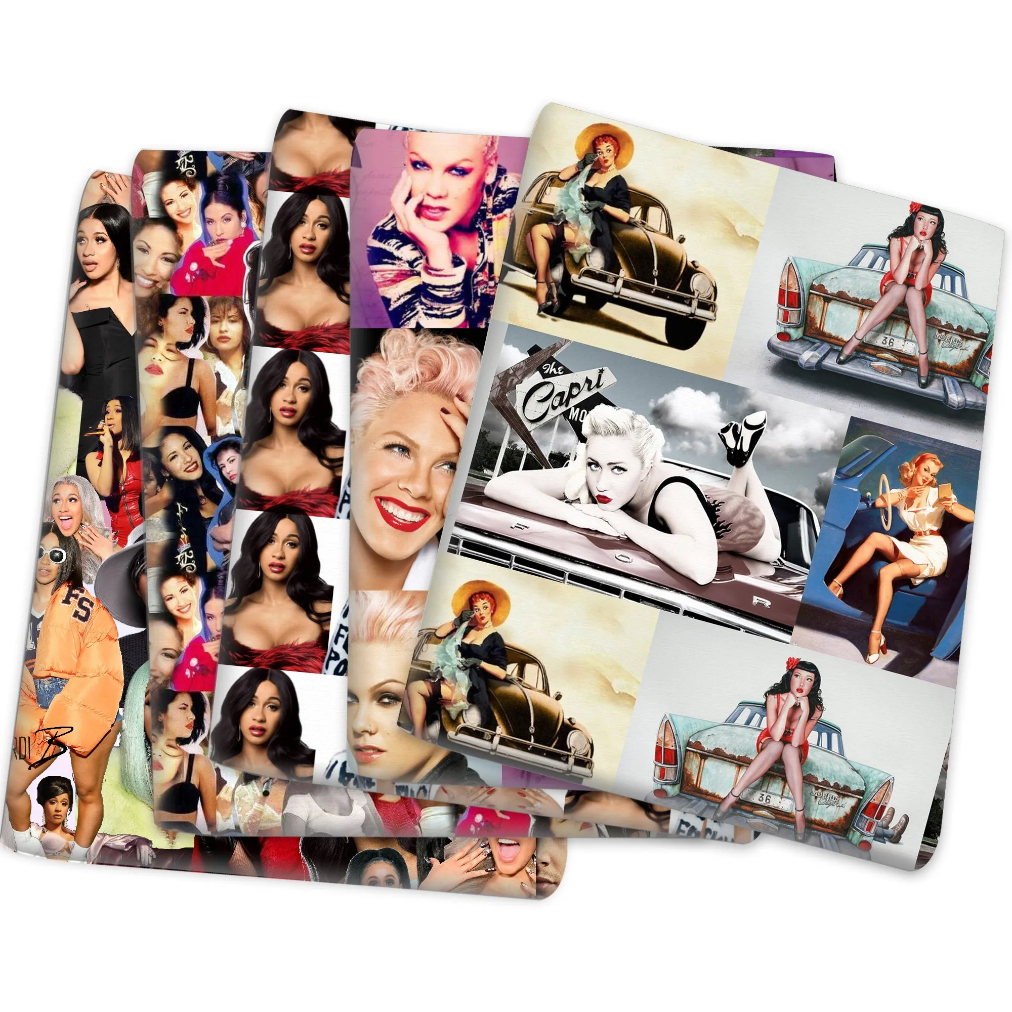 Movie Star Theme Printed Fabric