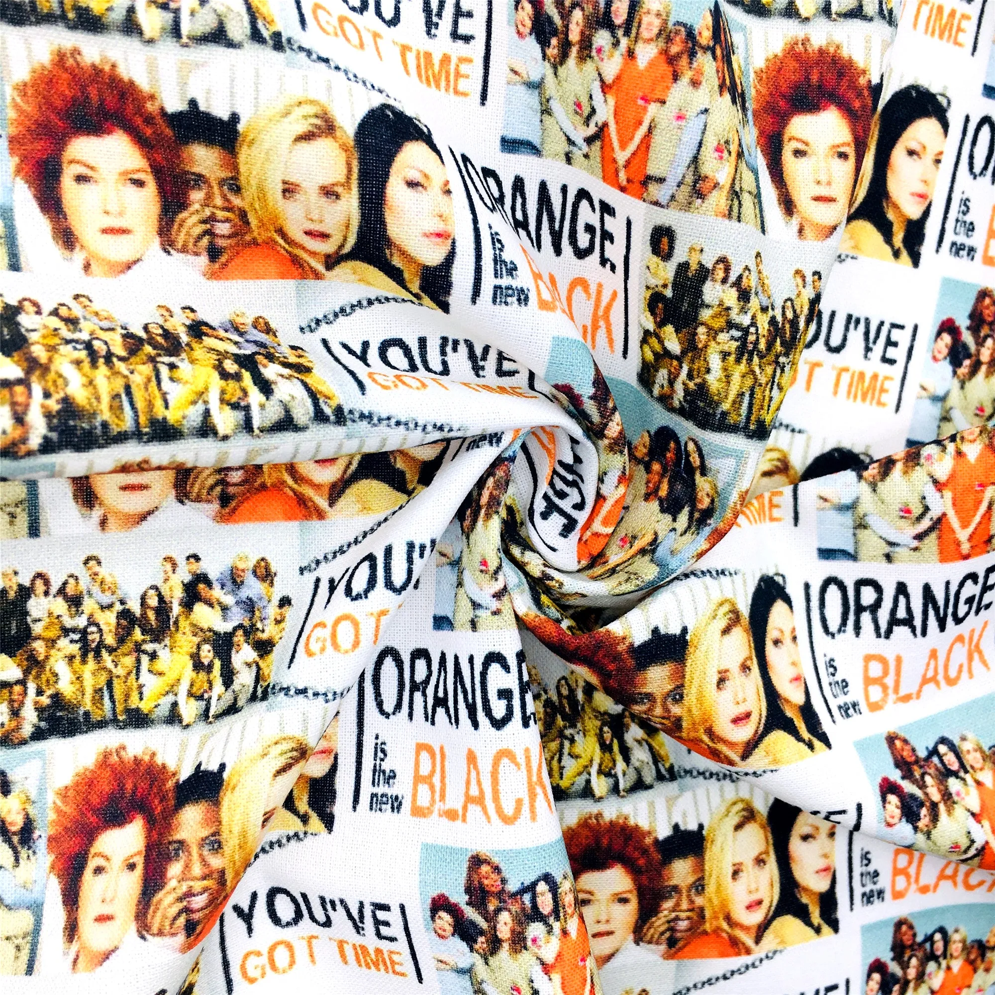 Movie Star Theme Printed Fabric