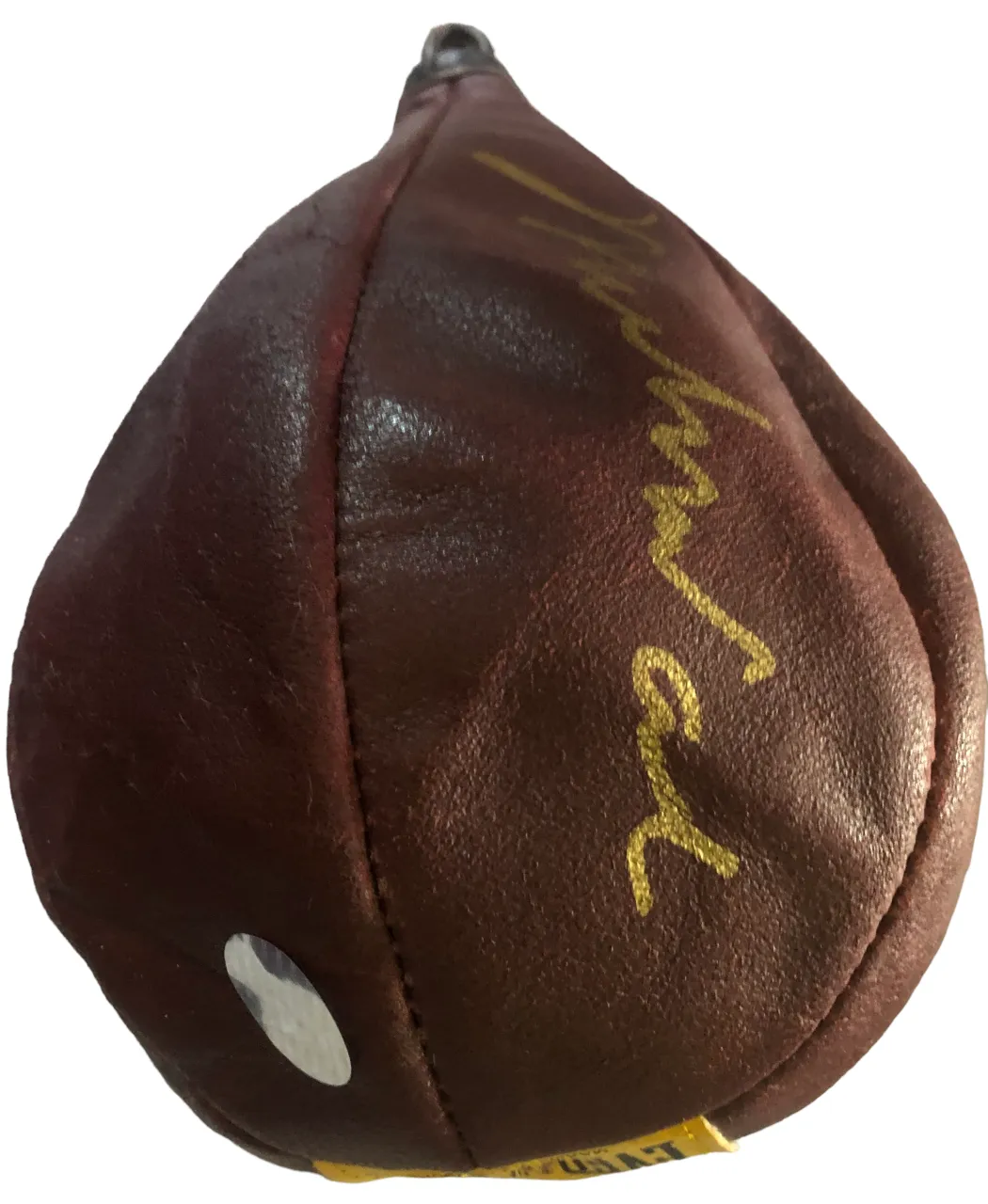 Muhammad Ali Vintage Speedbag Autographed Everlast Boxing Bag with A Bold Gold signature and S.O.P certified