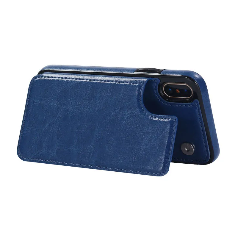 Multifunction Magnetic Leather Wallet Case Card Slot Shockproof Full Protection Cover for iPhone X 7/8 7/8 Plus