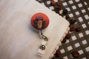 Mushroom Badge Reel