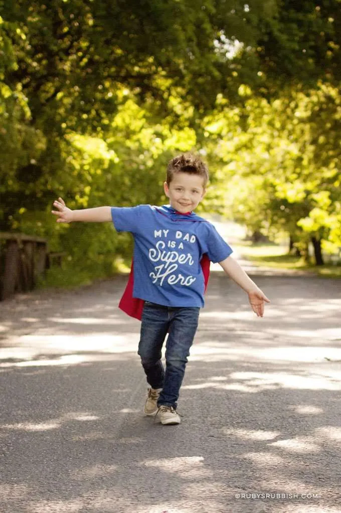 My Dad Is A Super Hero | Kid's T-Shirt | Ruby’s Rubbish®