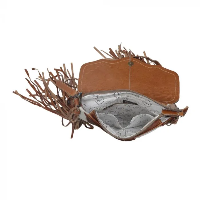 Myra Bag - Blossom Hand-Tooled Fringe Bag