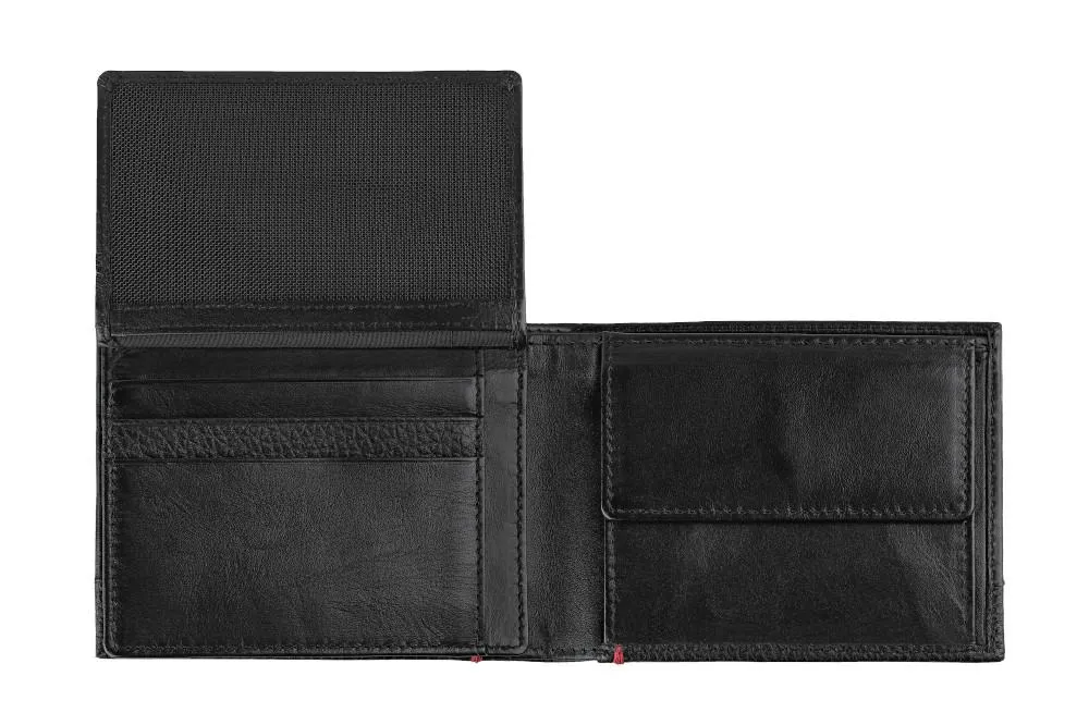 Nappa Tri-Fold Wallet Black