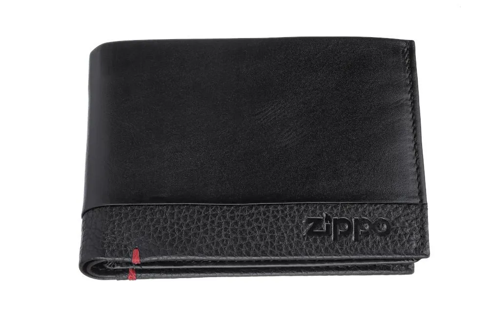 Nappa Tri-Fold Wallet Black
