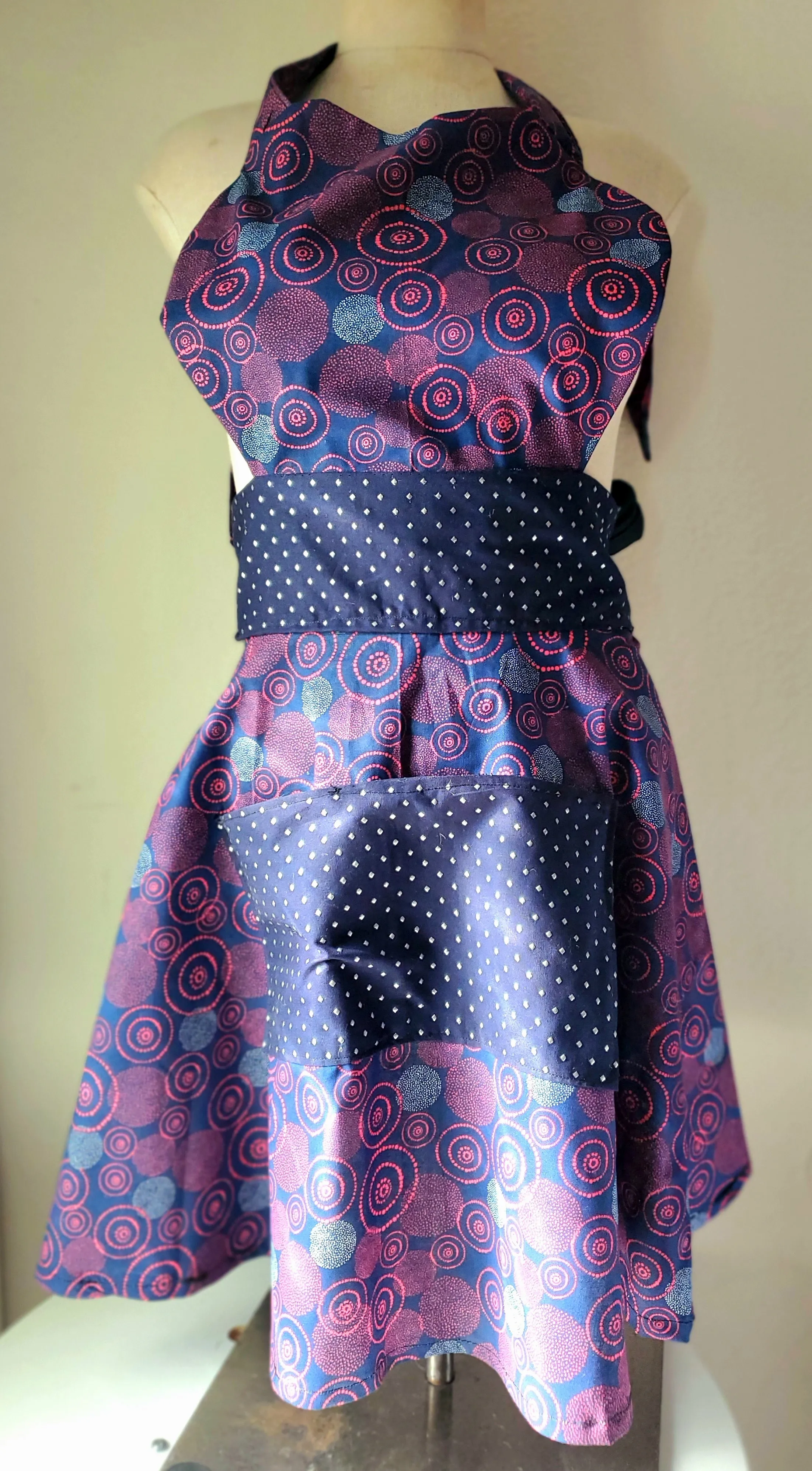 Navy Diamond Apron