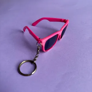 Neon 80s mini sunglasses charm keyring