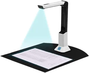 New AOUSTHOP USB Document Scanner, Portable High-Definition Scanner Real-time Projection,Camera&Video Recording,OCR English A4 Format Bound Document, Teacher Business Live Demo Web Conference