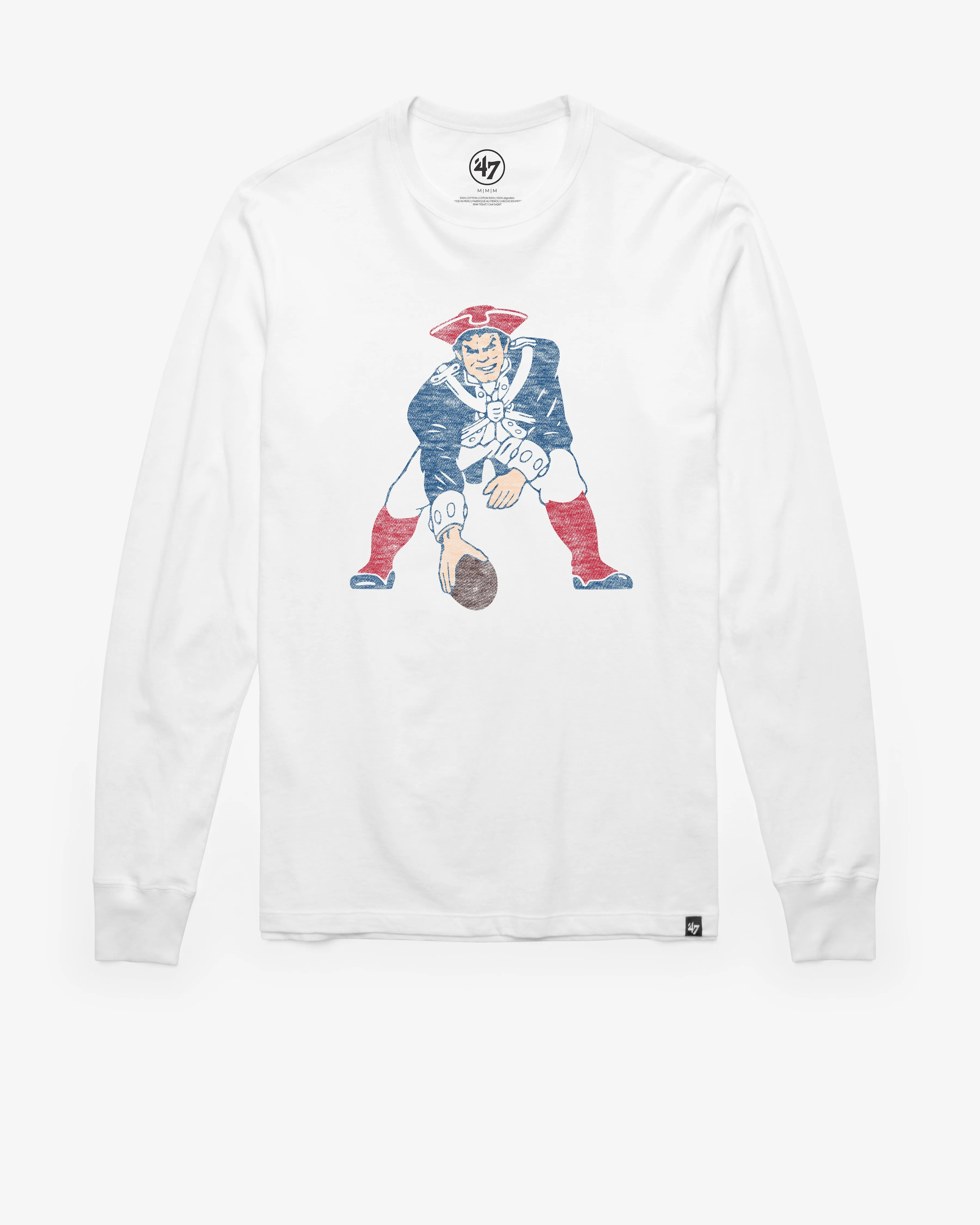 NEW ENGLAND PATRIOTS HISTORIC PREMIER '47 FRANKLIN LONG SLEEVE TEE