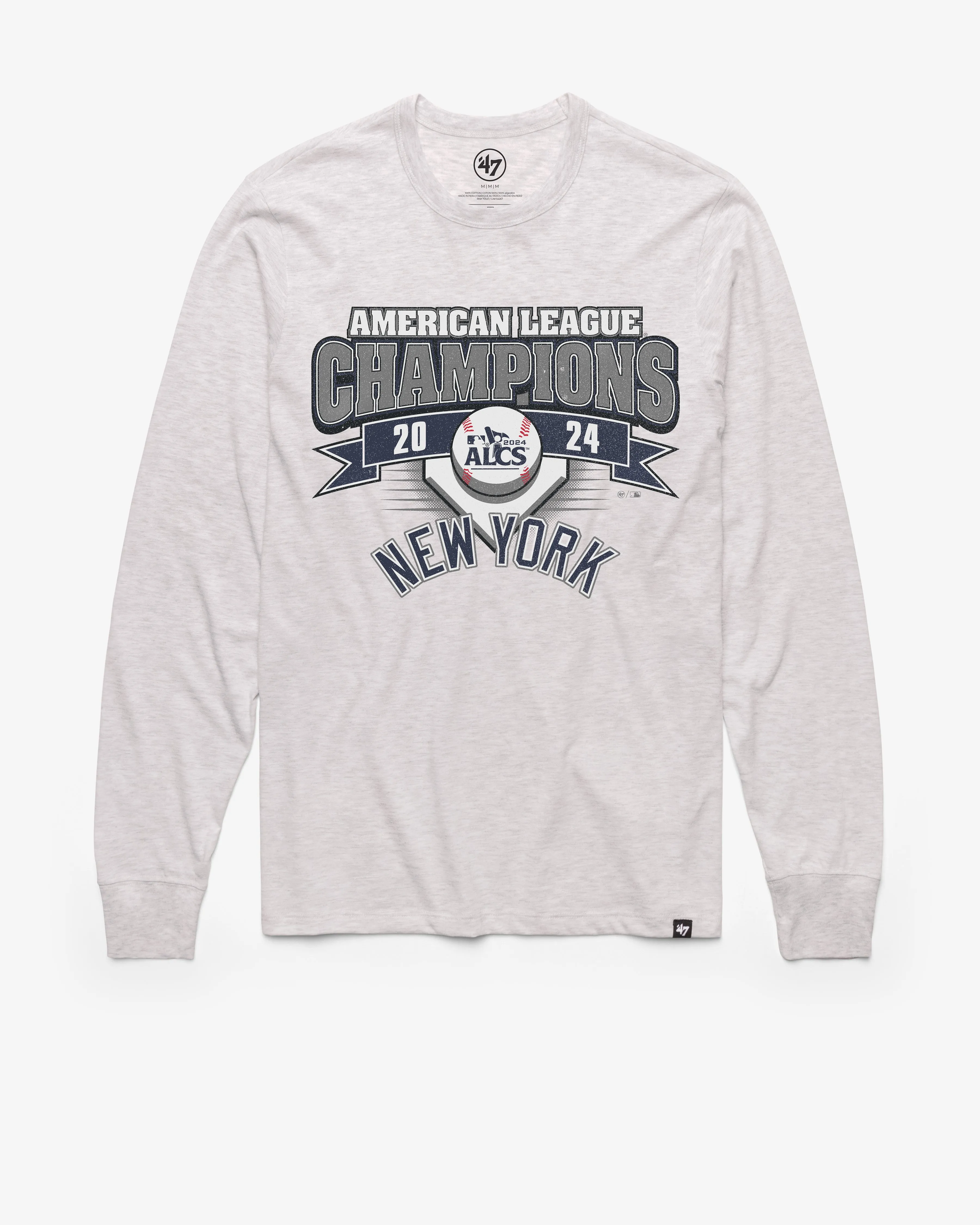 NEW YORK YANKEES 2024 AMERICAN LEAGUE CHAMPIONS '47 FRANKLIN LONG SLEEVE TEE