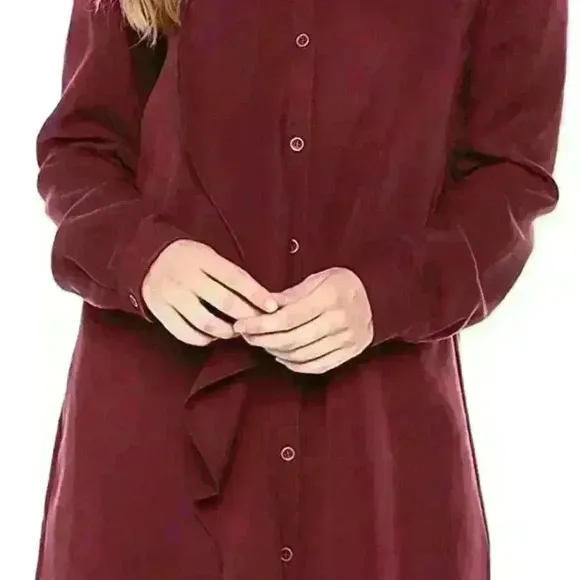 NWT Three Dots All Weather Button Down Shirtdress