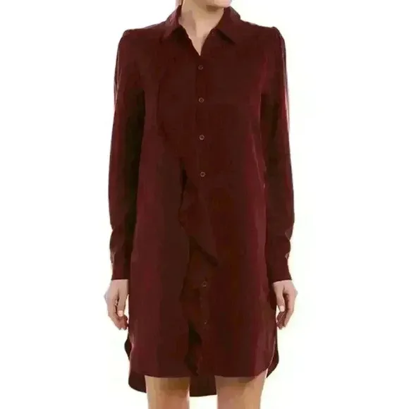 NWT Three Dots All Weather Button Down Shirtdress