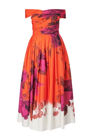 Off Shoulder Full Skirt Cocktail Dress | Rose Poppy