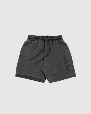 OFFCUT TECH TRACKSHORT - WASHED BLACK