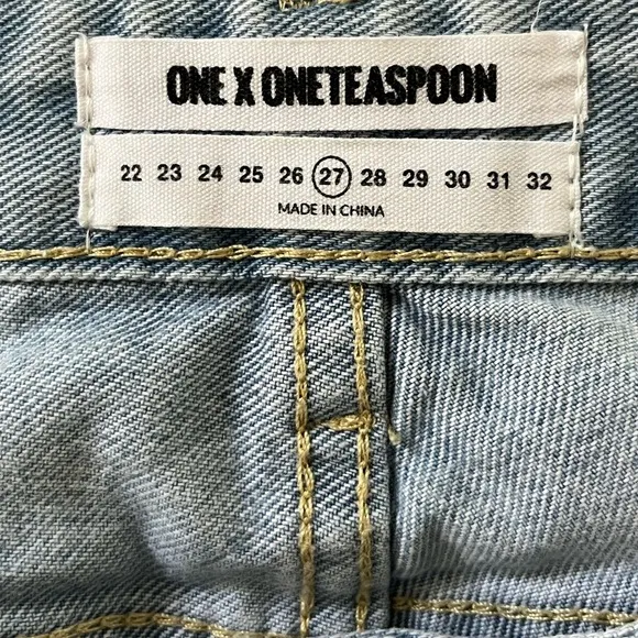 One X ONE TEASPOON Freebirds Low Waist Short Rise Skinny Jeans 27 Distressed