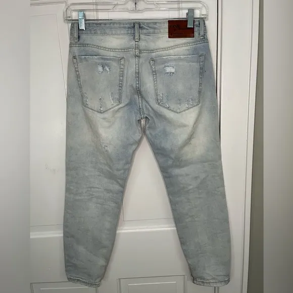 One X ONE TEASPOON Freebirds Low Waist Short Rise Skinny Jeans 27 Distressed