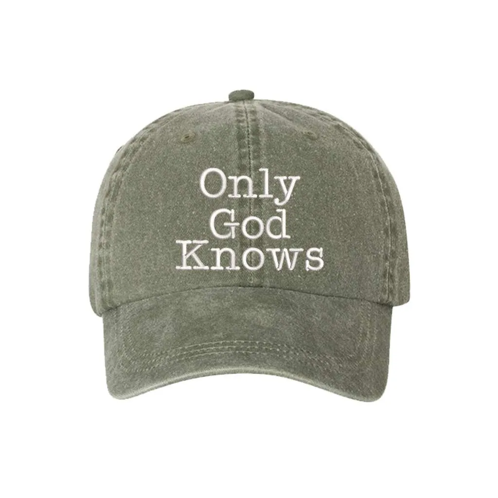 Only God Knows Washed Baseball Hat