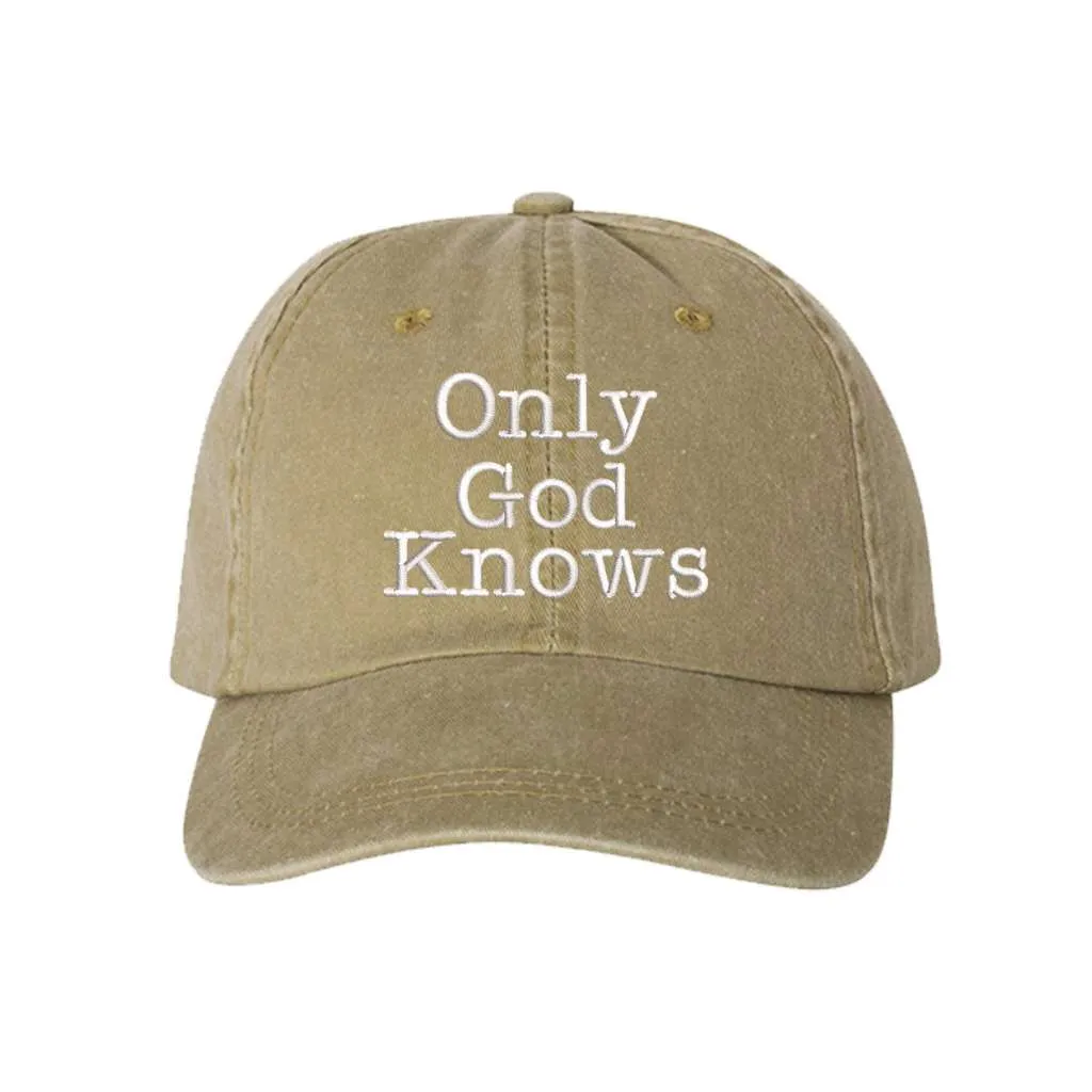 Only God Knows Washed Baseball Hat