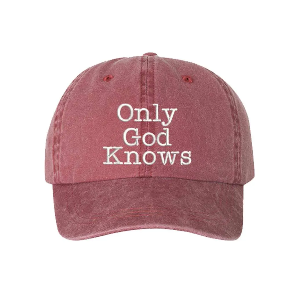 Only God Knows Washed Baseball Hat