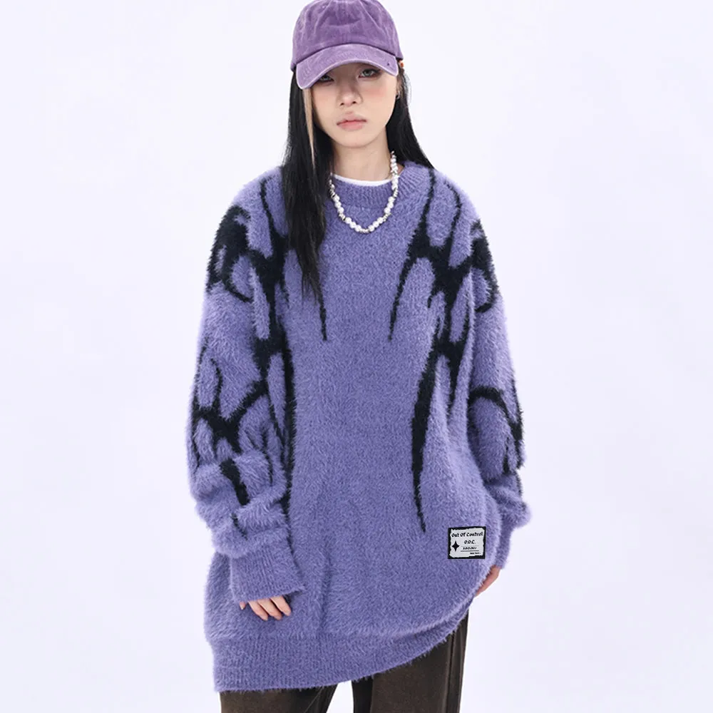 OOC' High Street Devil Pattern Jacquard  Sweater