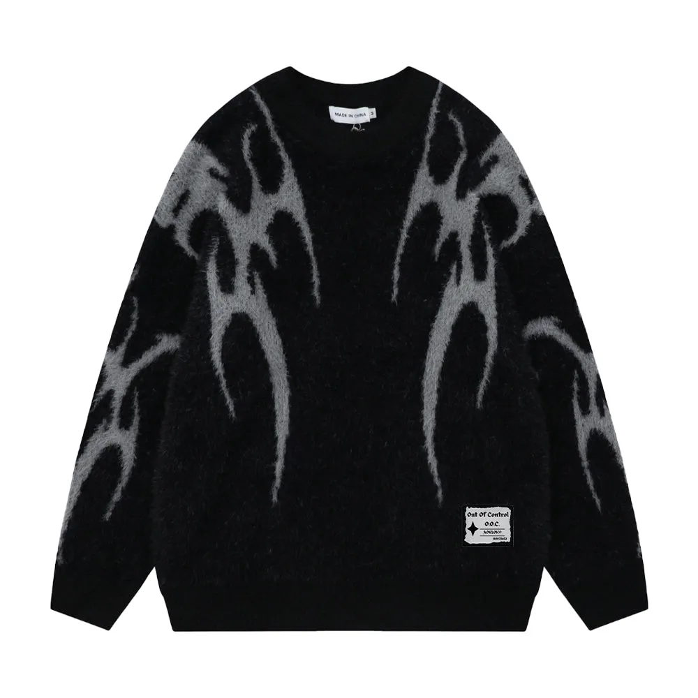 OOC' High Street Devil Pattern Jacquard  Sweater
