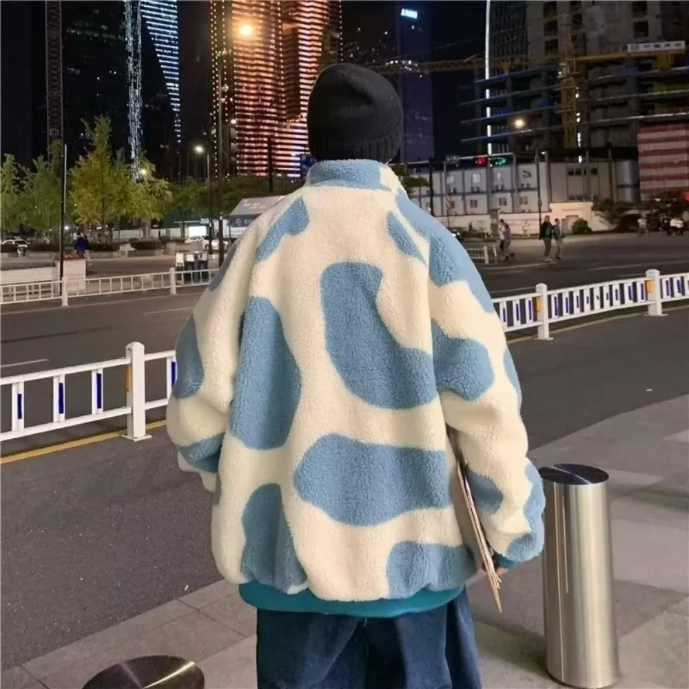 OOC' Tie-Dye Patchwork Sherpa Coat