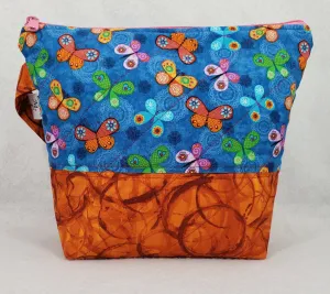Orange Butterflies - Project Bag - Small