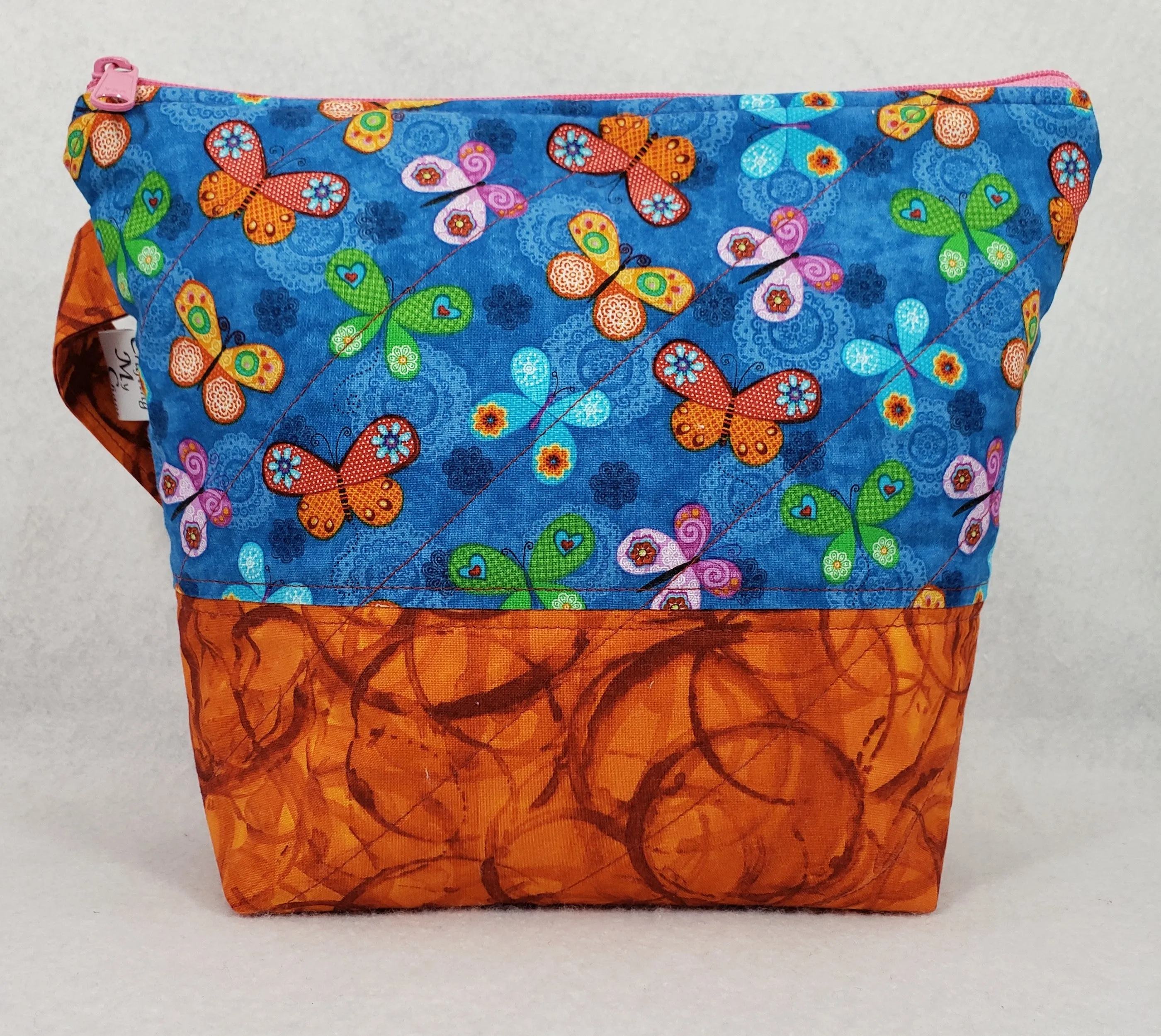 Orange Butterflies - Project Bag - Small