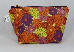 Orange Floral - Notions Bag