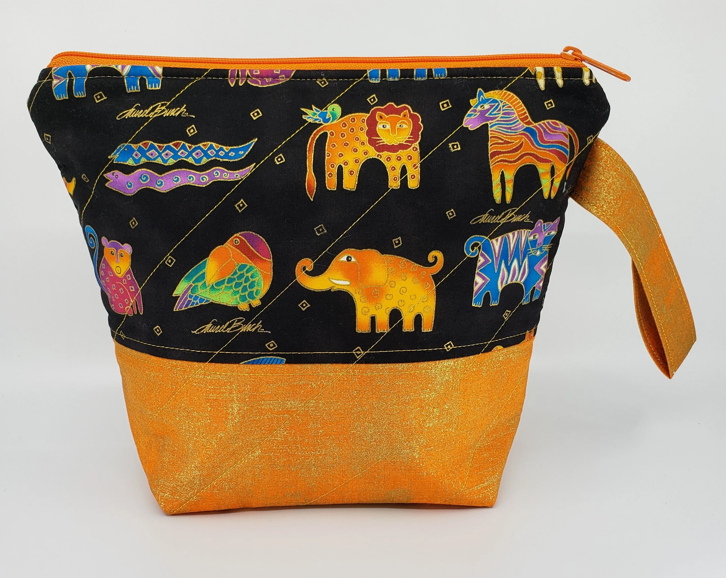 Orange Metallic Animals - Project Bag - Small