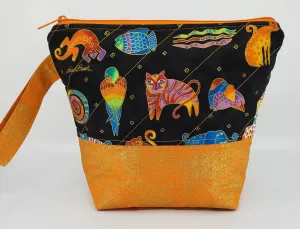 Orange Metallic Animals - Project Bag - Small