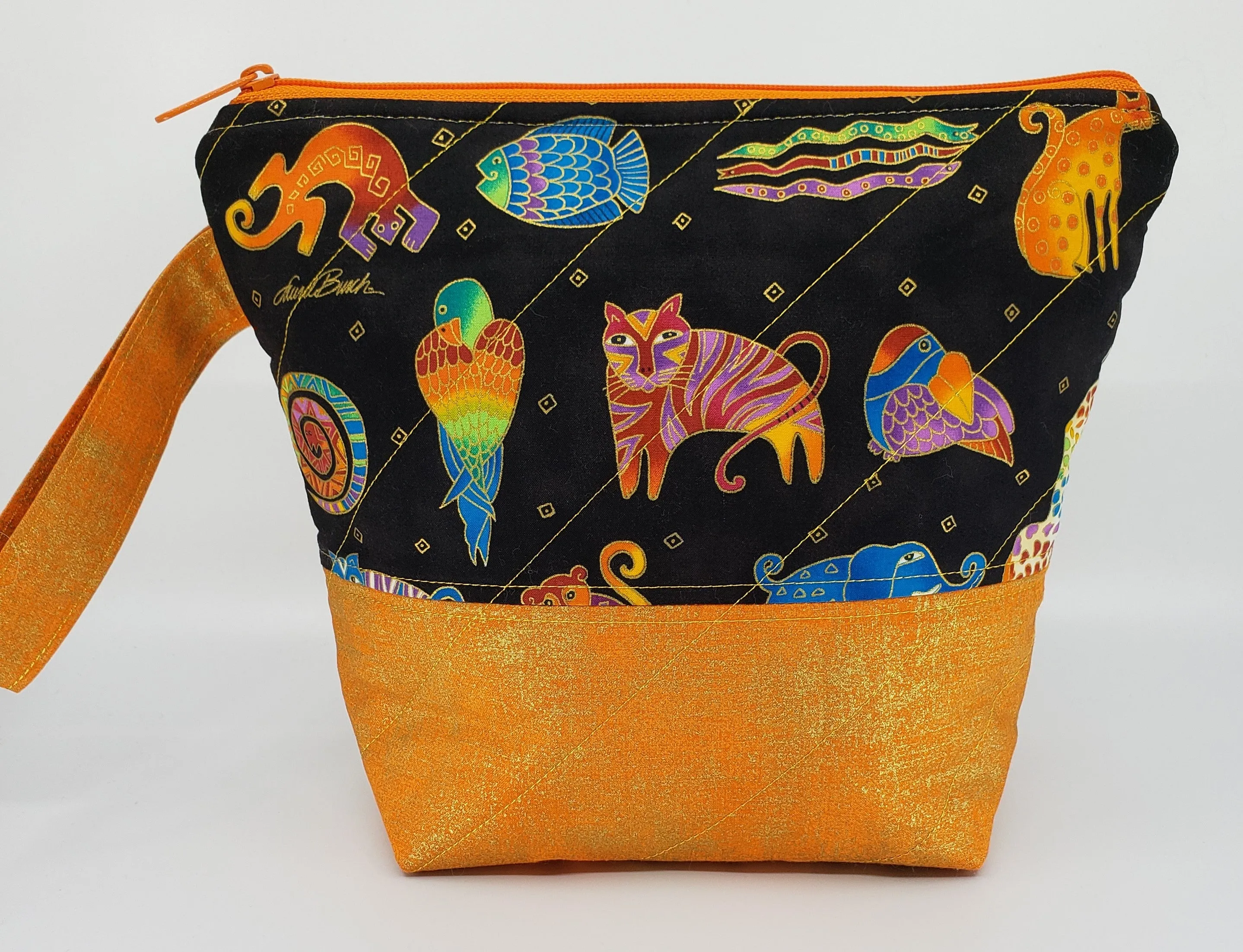 Orange Metallic Animals - Project Bag - Small