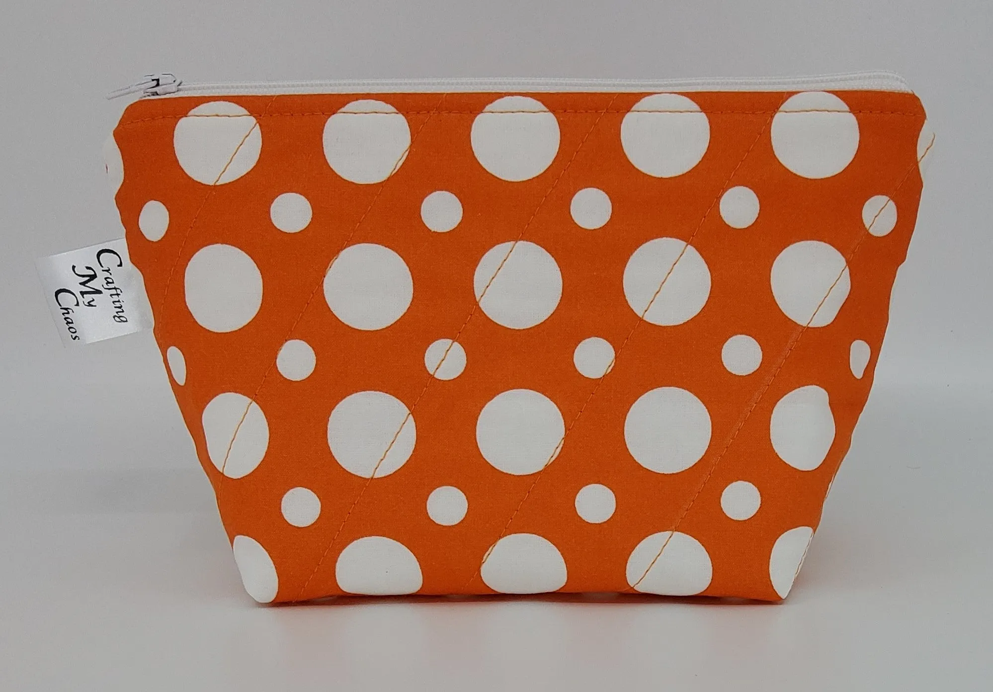 Orange Polka Dots - Notions Bag