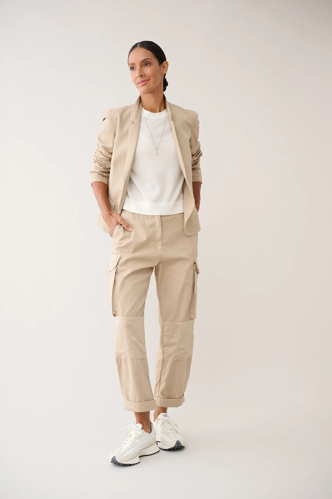 Owen Blazer in Washed Canvas - Desert