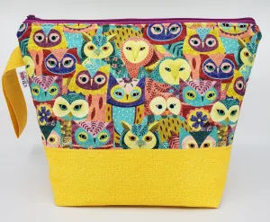 Owls in Yellow - Project Bag - Medium